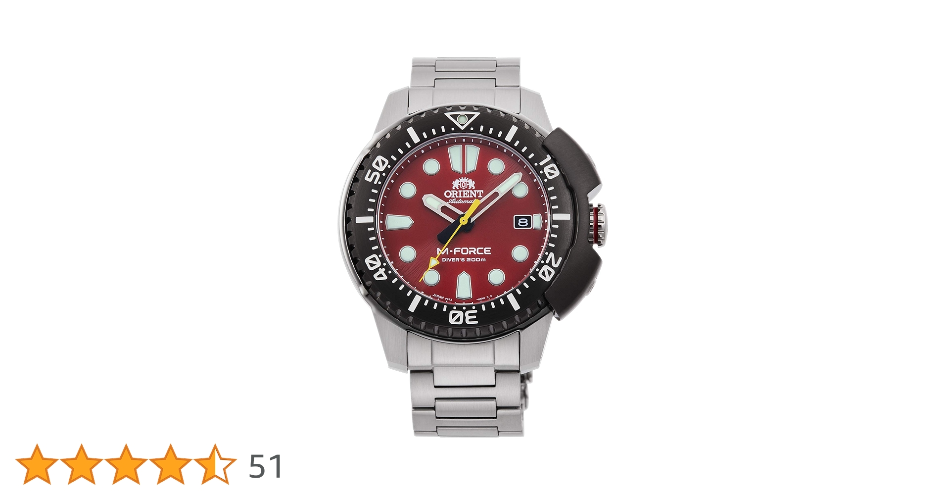 Amazon | Orient M-Force 自動巻きレッドダイヤル メンズ腕時計